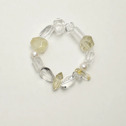 Green Fluorite & Pearl Bracelet