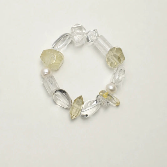 Green Fluorite & Pearl Bracelet