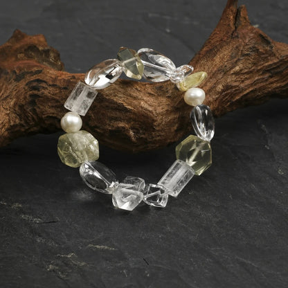 Green Fluorite & Pearl Bracelet