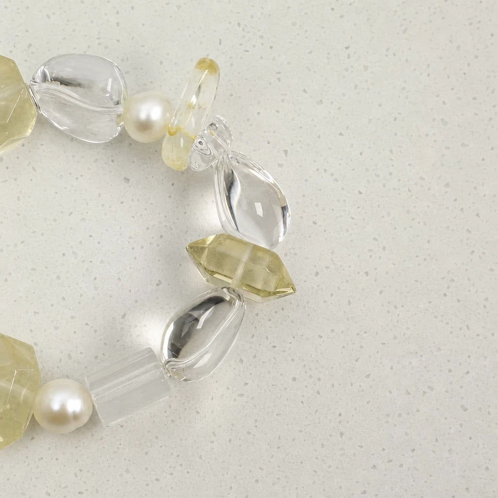 Green Fluorite & Pearl Bracelet