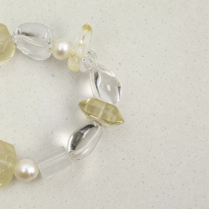 Green Fluorite & Pearl Bracelet