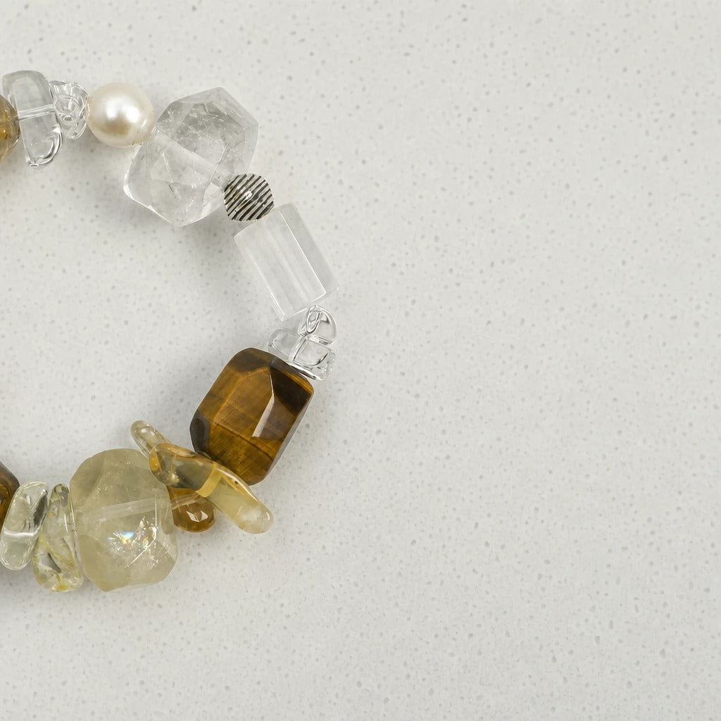 Smoky Citrine & Pearl Bracelet