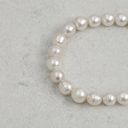 Sea Glass Stone & Pearl Bracelet