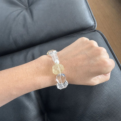 Green Fluorite & Pearl Bracelet