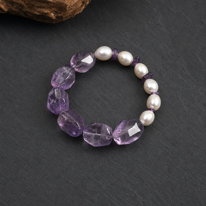 Amethyst & Freshwater Pearl Bracelet