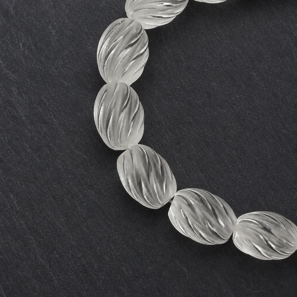 Baroque Stick Pearl & White Quartz Button Bracelet