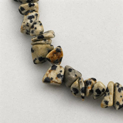 White Quartz Point & Spotted Stone Bracelet
