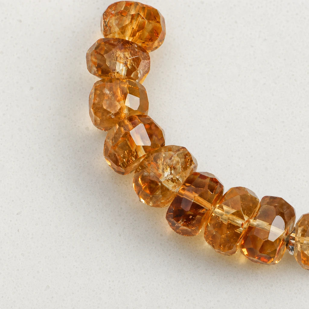 Citrine & Crushed Silver Pearl Bracelet