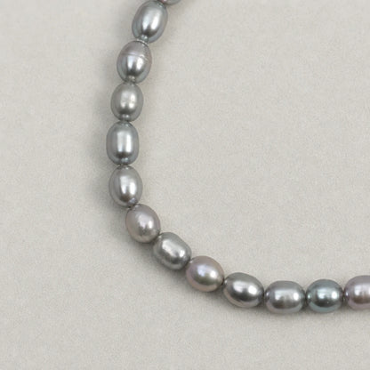 Grey Pearl & Blue Sodalite Double Layer Bracelet