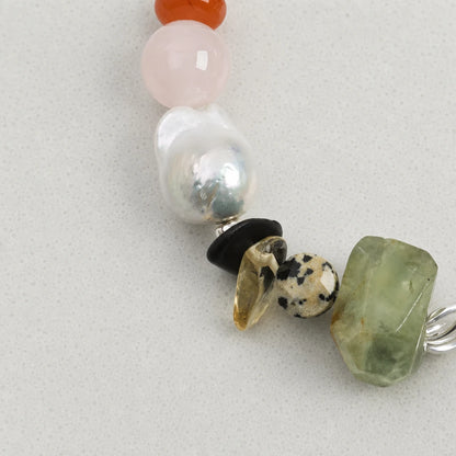 Multi-Stone & Large Baroque Pearl Statement Bracelet
