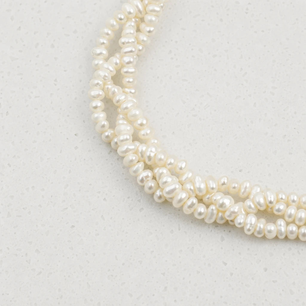 Citrine & Crushed Silver Pearl Bracelet