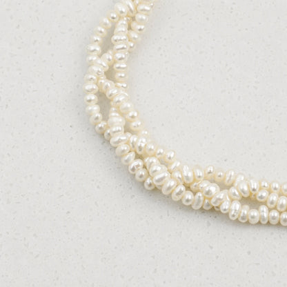 Citrine & Crushed Silver Pearl Bracelet