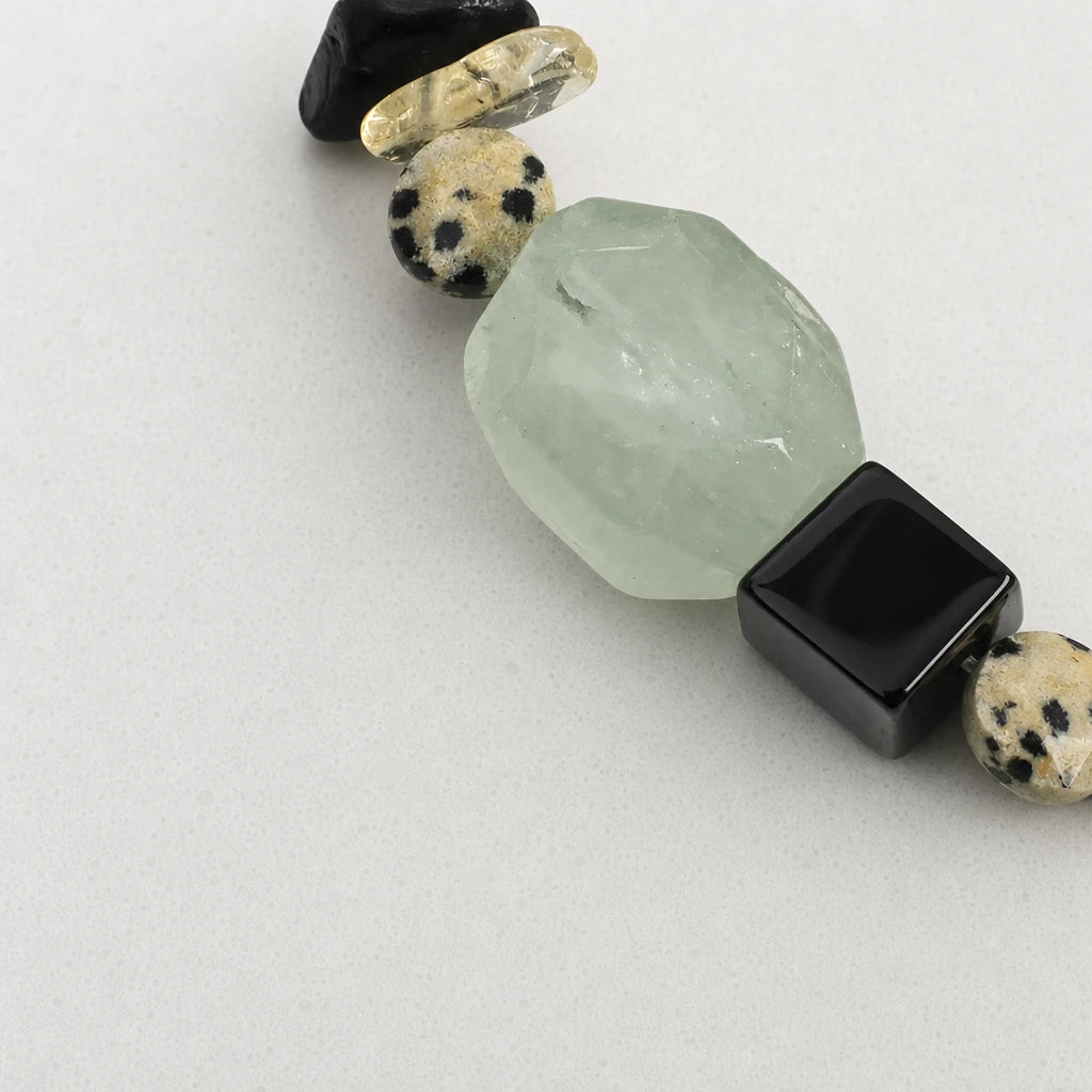 Multi-Stone & Large Baroque Pearl Statement Bracelet