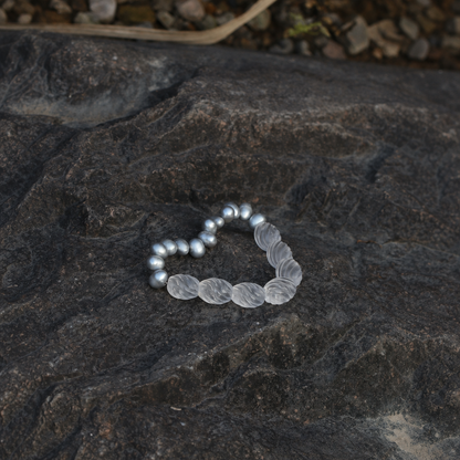 Clear Quartz & Pearl Intention Bracelet