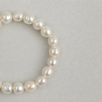 Raw Amethyst & Freshwater Pearl Bracelet